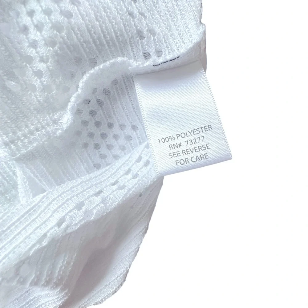 Croft & Barrow White Hooded Swim Cover-Up Vest XL – Lightweight Breezy Layer